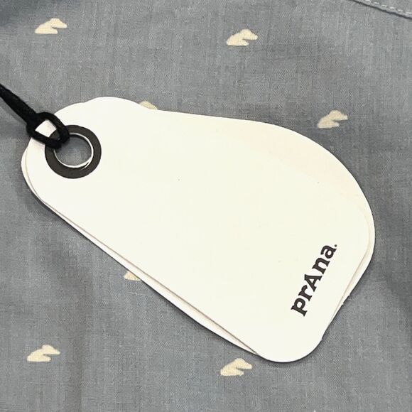 Prana NEW Tinline Shirt XXL Short Sleeve Quarry Cloud Slim Fit Organic Shirt - Picture 11 of 14